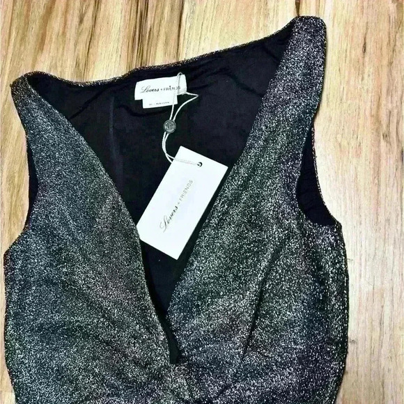 Lovers + Friends Revolve Galaxy Black Sleeveless Amie Romper Twist Front XXS - Picture 6 of 9